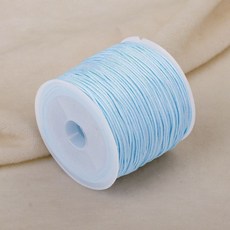 熱銷爆款 72號玉綫編織繩文玩串珠情侶手鏈手工編織繩項鏈手編手繩專用繩綫, 1個, 淺藍 72號玉綫  粗0.8毫米/25米