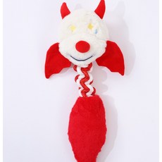 萌怪智造所 紅色小惡魔繩結玩具 狗玩具 寵物玩具 潔牙玩具 耐咬棉繩玩具 petstar台灣總代理, 1個, 紅色小惡魔