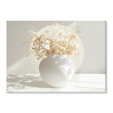 재물복 들어오는 은은한 달항아리 꽃그림 액자 5종 [더아트컴퍼니 풍수 인테리어], 7.재물달항아리