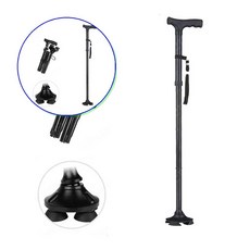 쌍문상회 지팡이 실버용품 4단 접이식 길이조절 휴대용 40872EA, 본상품