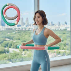 다온리빙 다이어트 지압 스프링 훌라후프, 혼합, 1개, 1kg