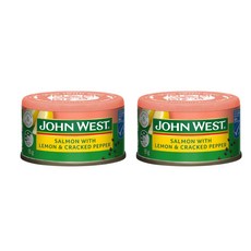존 웨스트 살몬 연어 통조림 레몬 페퍼 John West Salmon With Lemon Cracked Pepper, 2개, 95g