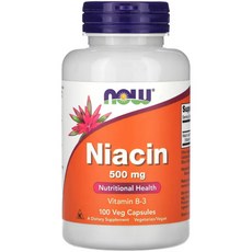 나우푸드 나이아신 비타민B3 500mg 100캡슐, 100정, 1개
