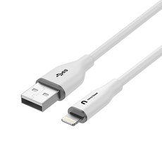 노바베이스 애플 아이폰 카플레이 A TO 라이트닝 8핀 고속충전 케이블, 1개, 화이트, 50cm