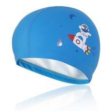 BO雜貨 兒童加厚助遊充氣泳衣泳帽，安全PVC浮力背心，防漏氣設計，學習游泳裝備, 1個, PU游泳帽男童款隨機, 藍、橙、黃