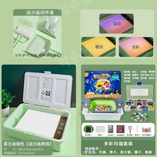 모래놀이 샌드아트 그림 테이블, [모란디-그린샌드페인팅선물상자+화려ㄴ, 1개