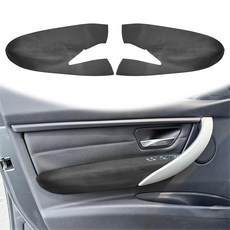 168861 QianBao BMW 3 시리즈 F30 2013-2019용 전면 도어 팔걸이 가죽 커버 교체품 DIY 왼쪽 및 오른쪽 패널 2개 설치 도구 포함 블랙, 168861 QianBao BMW 3 시리즈 F30 2