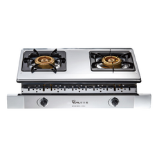 喜特麗 JT-GU201S 雙口瓦斯爐 嵌入式 銅爐頭 熄火安全裝置 不鏽鋼, 液化石油氣 (LPG)
