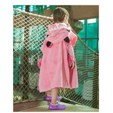 韓國Avalon兒童浴袍 竹纖維男女童浴巾 小貓咪造型嬰幼兒浴袍 兒童沙灘巾浴袍