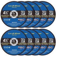 CowboyBOB 10피스 11.4cm(4 1/2인치) 커팅 휠 11.4 x 0.1cm(4.5 0.040 7/8인치) 컷오프 금속 및 스텐 스틸용 앵글 그라인더용 디스크