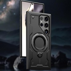 휴대폰 맥세이프 링거치대 범퍼케이스 갤럭시S25 SM-S931N, 갤S25, 패트리M링 블랙
