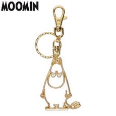 嚕嚕米日本正版授權可愛MOOMIN GOLD鑰匙圈 姆明/溜溜樹精靈主題 精緻金屬材質 兩款式可選, 金色, 1個
