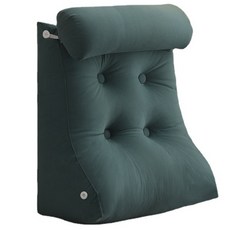 摩登時尚親膚絨增高三角靠枕, 藍綠色