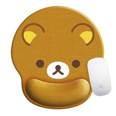 리락쿠마 마우스패드 귀여운 캐릭터 손목 매트 KNB34785645, 1개