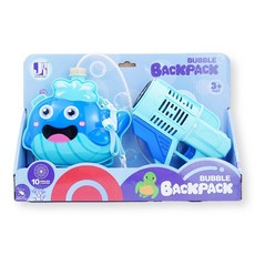 대용량 크로스백 가방 버블건 자동 비눗방울 배낭 비누방울 놀이, 파랑 고래, 1개