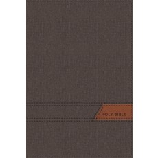 (영문도서) Niv Thinline Bible Large Print Cloth Flexcover Gray Red Letter Comfort Print Paperback, Zondervan, English, 9780310463436