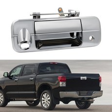 JDMON 크롬 테일게이트 도어 핸들 토요타 툰드라 2007-2013용 후면 카메라 홀 교체품 외부 리프트 게이트 핸들 후면 게이트 래치 핸들 TO1915110 69090-0