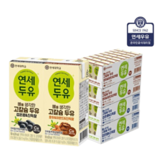 연세두유 뼈를 생각한 고칼슘두유 검은콩 48팩+호두아몬드 48팩 (총96팩), 검은콩48팩+호두아몬드24팩, 190ml, 1세트