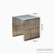 스텐 의자 현관 대기 긴벤치 스툴 카페 벤치 테라스, 스테인리스스틸 숏