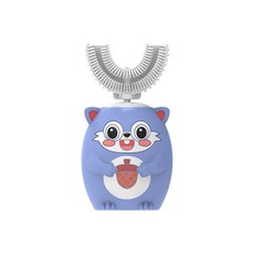 360 전동 칫솔 충전식 스마트 자동 를위한 모양 IPX7 라이트 블루 실리콘, 기본, 1개, 2 6 years old 14