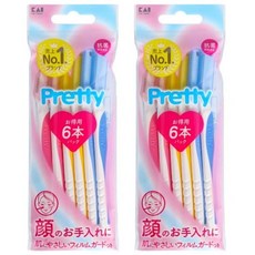 KAI 카이 프리티 얼굴제모 여성용 면도기 칼, 2개, 6개입