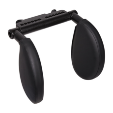 汽車記憶棉側睡頭枕 3D曲線設計, 黑色頭枕