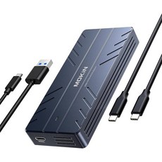 40Gbps M.2 NVMe 인클로저 냉각 팬 포함 M1 프로/맥스 맥용 썬더볼트 SSD 인클로저 MOKiN 알루미늄 M.2 인클로저 지원 M/B+M 키 사이즈 2280/, UD1102