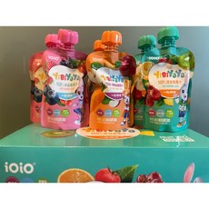 iOiO YiBiYaYa 100%果汁系列「蘋果胡蘿蔔、綜合莓果、綜合蔬果」, 1個, 綜合莓果