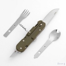 리버스 접이식 칼 스푼 포크 아웃도어용품, 1개
