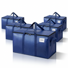 파페피 대용량 접이식 이사박스 이사봉투 방수, 5개, 블루