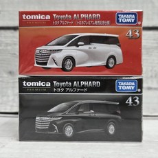 《GTS》TOMICA 多美小汽車 黑盒 NO.43 豐田 ALPHARD 阿爾法 955740 初回 955757, 1個, 黑色/白色