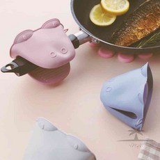 일헌 실리콘 악어장갑 1P 내열주방장갑, 핑크