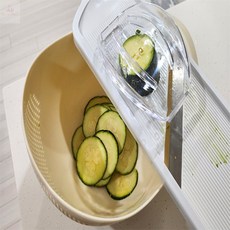 주방용 슬라이서 안전 홀더 스테인리스 칼날 채칼 야채 슬라이서, 상세페이지 참조, 1개