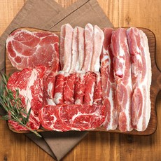 소고기 돼지고기 올인원팩 등심 부채 차돌 삼겹살 목살 항정살, 1세트