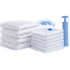 아크디 진공 이불 의류 압축팩 펌프 포함, 1세트, 10개입