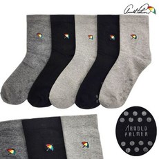 아놀드파마 남성 미끄럼방지양말 무압박양말 신사 중목 무지 베이직 5족 세트 3116261