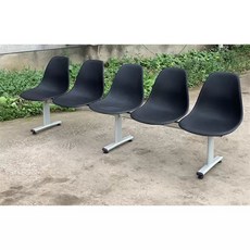 버스정류장 의자 야구장 3인용 대기실 3인, 5인용 블랙 의자면 발 그레이 화이트