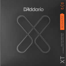 D'Addario 民謠吉他弦 XT系列 10-47 XTABR1047 持久耐用 音色飽滿 演奏舒適, 詳見包裝, 1個