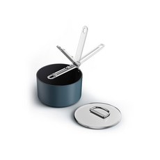 조셉 스페이스 5 4qt 논스틱 소스 팬 뚜껑 및 접이식 손잡이 세라믹 코팅 인덕션 오븐 안전, 2 9qt, Saucepan