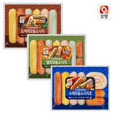 [사조오양] 소시지 3종 세트 (총 1225g) / 델리+도이치+수제 구성, 1세트, 1.225kg