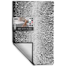 Hearth Harbor 욕실 러그 옴브레 블랙 20*32인치, Hearth Harbor 욕실 러그 옴브레 블랙 20*