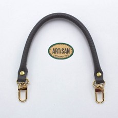 미니 가죽핸들 (금장) 2901 시리즈 토트백 가죽가방 금장고리형 국내제작 가죽 숏핸들 탑핸들 가방스트랩 손잡이끈, 1개, 그레이 (금장)