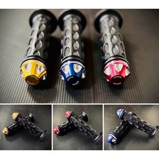 KOSO SG05 平衡端子握把 125mm 手把握把 鋁合金油門把套, 黑金色
