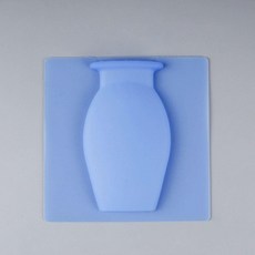 1P 실리콘 붙이는꽃병 꽃병 조화 베란다문, 1개, 블루