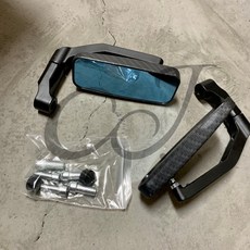 碳纖維水轉印方型照後鏡 後視鏡 端子鏡 機車/電車改裝, 1個