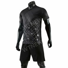 족구 의류 남자 축구 배구 유니폼 반바지 반티 저지 스포츠 성인 세트, XL, 검은색