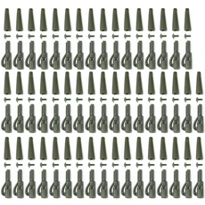 50 세트 잉어 낚시 안전 리드 클립 퀵 체인지 스냅 테일 고무 거친 낚시 액세서리 리그 터미널 태클 Pesca, 50Sets Green