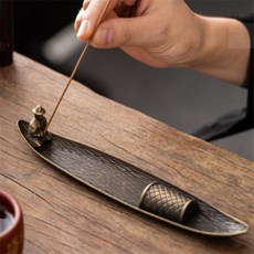 제이일 향받침대 인센스 홀더 향스틱 트레이, 나뭇잎