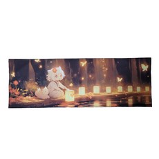 검도 면수건 두건 머리 수건 국내 제작 귀여운 사방신 캐릭터, 소녀, 1개