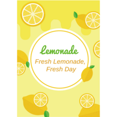 레몬 에이드 감성 사진 포토 액자 홈인테리어 방꾸미기 카페 포스터 A2 A3 A4 01